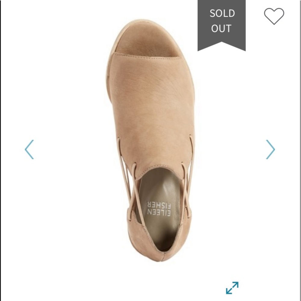 Eileen Fisher Nikki Peep Toe Sandal , size 8 - Picture 3 of 6